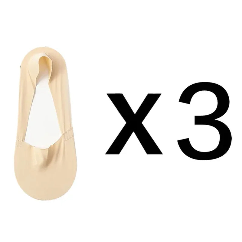 3 Pairs Women Socks High Quality Matching Casual Socks Summer Thin Cotton Bottom Non-Slip Invisible Low Short Socks Breathable-Gennys fashion