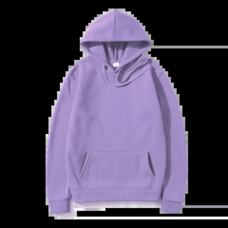 Men'S and Women'S Solid Color Pocket Hoodies Sports Fitness Sweatshirts Fashionable Casual Pullovers Multi Color-Gennys fashion