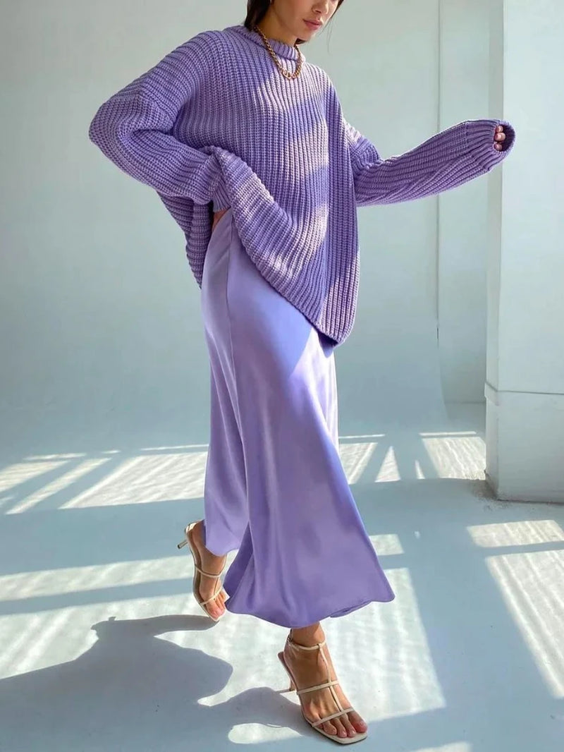 Acetic Satin Fishtail Skirt Woman Korean Fashion Elastic High Waist Skirts for Women Spring/Summer 2024 New Slim Long Dresses-Gennys fashion