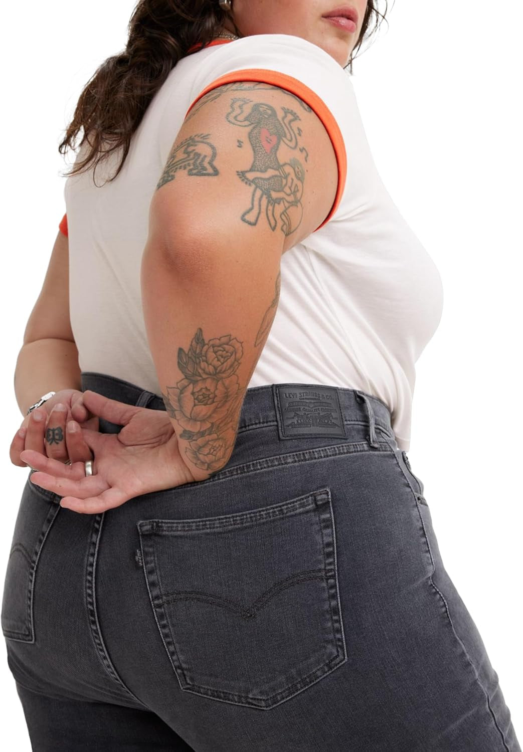Women'S plus Size 721 High Rise Skinny Jeans-Gennys fashion