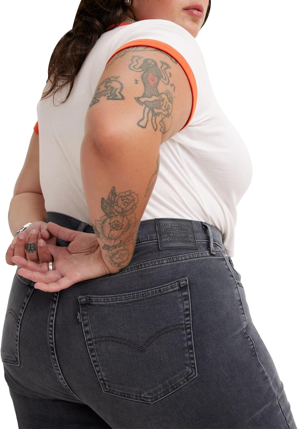 Women'S plus Size 721 High Rise Skinny Jeans-Gennys fashion