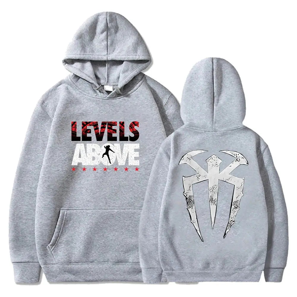 Roman Reigns Levels above Pullover Hoodie Long Sleeve Streetwear Women Men Hooded Sweatshirt Fashion Clothes-Gennys fashion