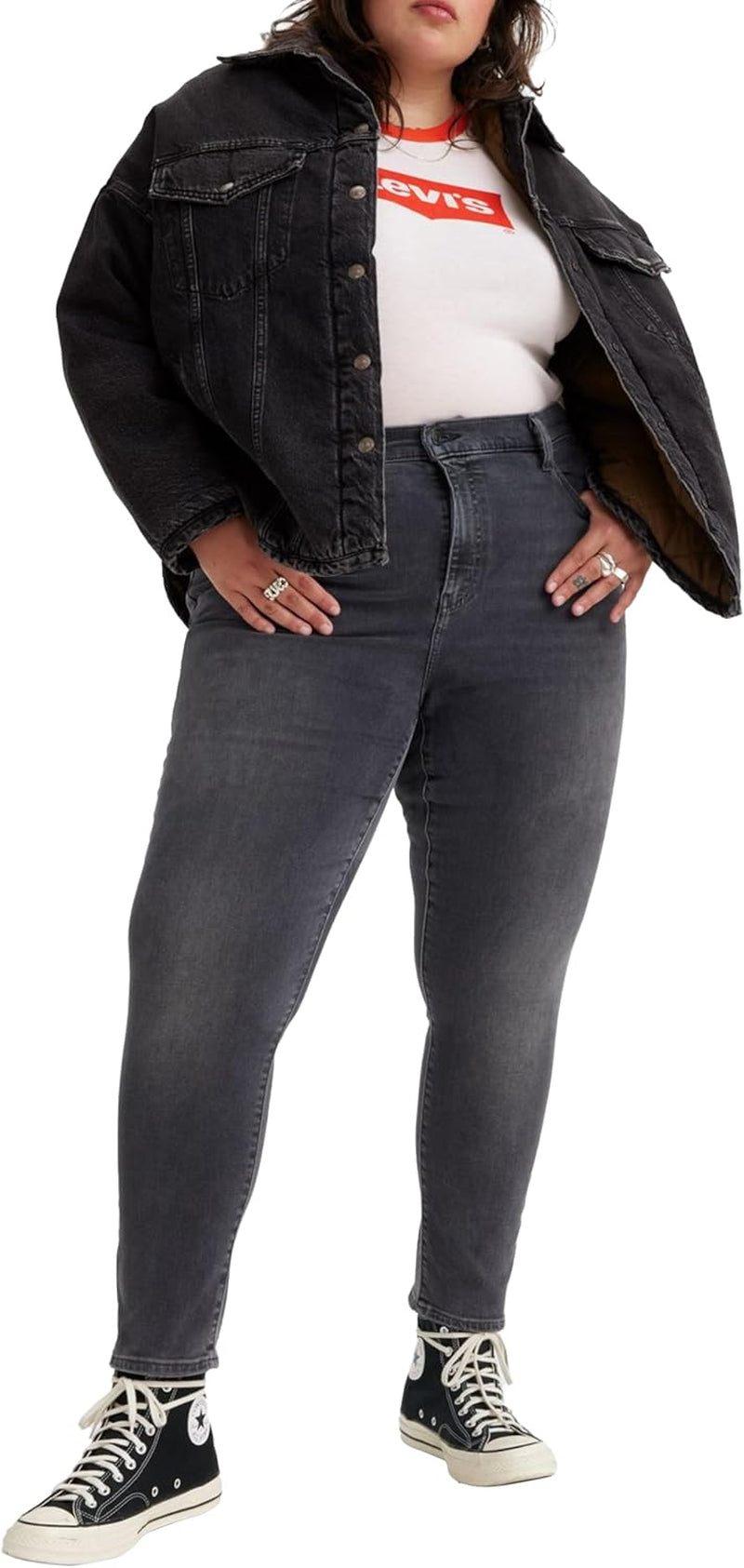 Women'S plus Size 721 High Rise Skinny Jeans-Gennys fashion
