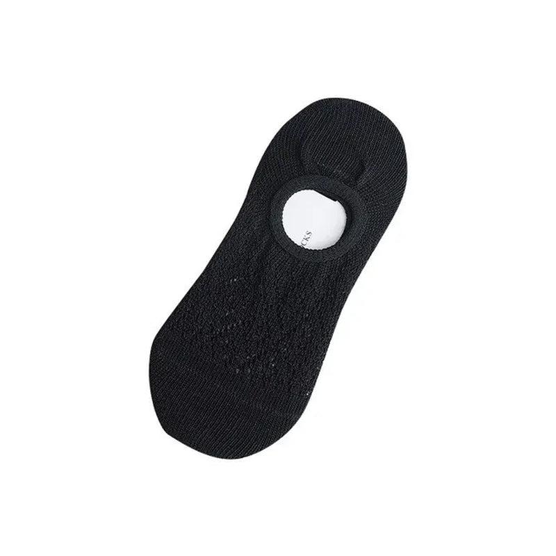 5 Pairs Summer Mesh Womens Thin Breathable Hollow Invisible Silicone Non Slip Candy Colored Female Socks-Gennys fashion