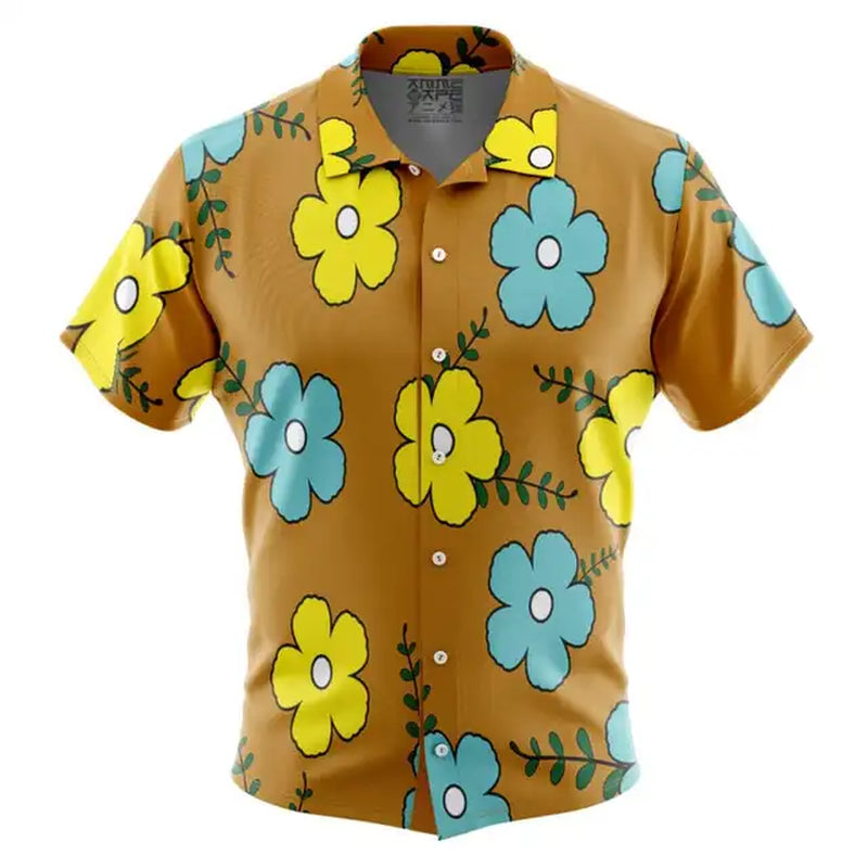 Hawaiian Men'S Shirt Clothing Sunflower 3D Print Cosplay Clothing Summer Anime Short Sleeve Beach Fashion Oversized Lapel Tops-Gennys fashion