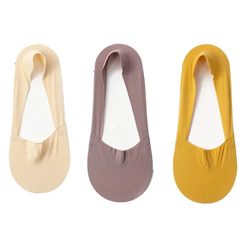 3 Pairs Women Socks High Quality Matching Casual Socks Summer Thin Cotton Bottom Non-Slip Invisible Low Short Socks Breathable-Gennys fashion