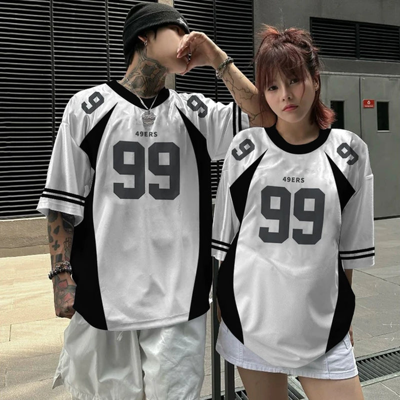 Fashion Men'S T-Shirt 3D Patchwork Color Digital Printed Men'S Jersey Couple Style Neutral Short Sleeved Loose Oversized T-Shirt-Gennys fashion