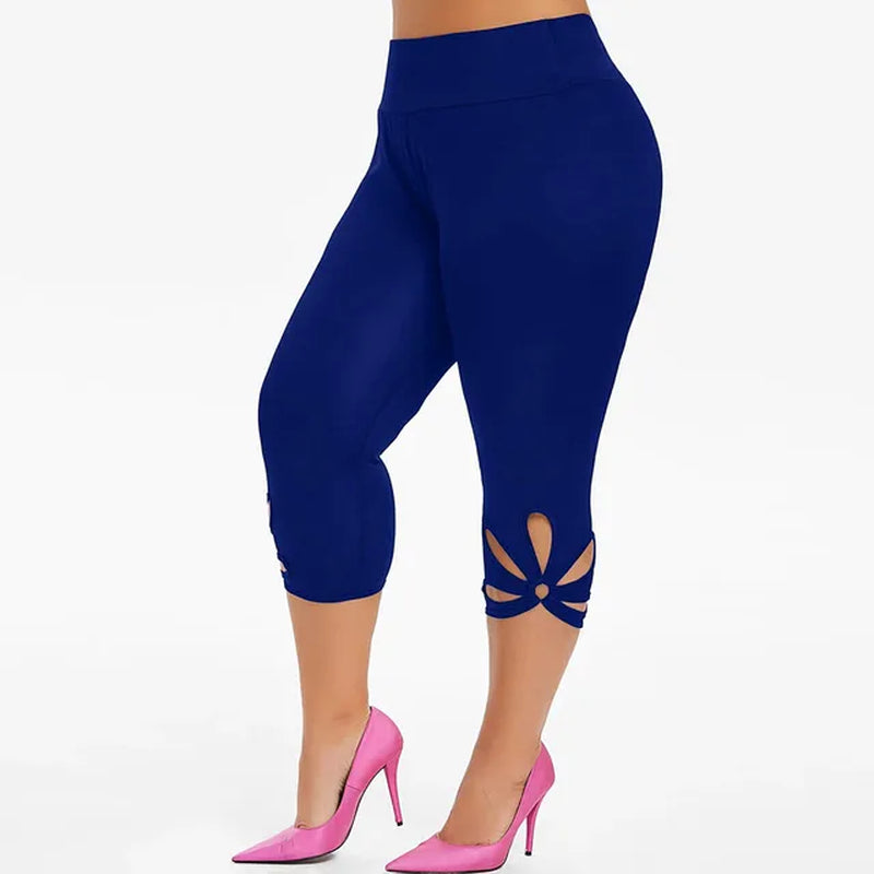 Women'S Leggings Spring and Summer Elastic High Waist Slim Seamless Leggings Hollow Out Casual Fitness Pants plus Size 5XL-Gennys fashion