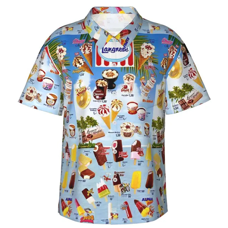 Funny Men Shirt Summer Casual Fashion Short Sleeved Shirt for Men Loose Breathable Hawaiian Shirt Man Casual Men'S Clothing Top-Gennys fashion