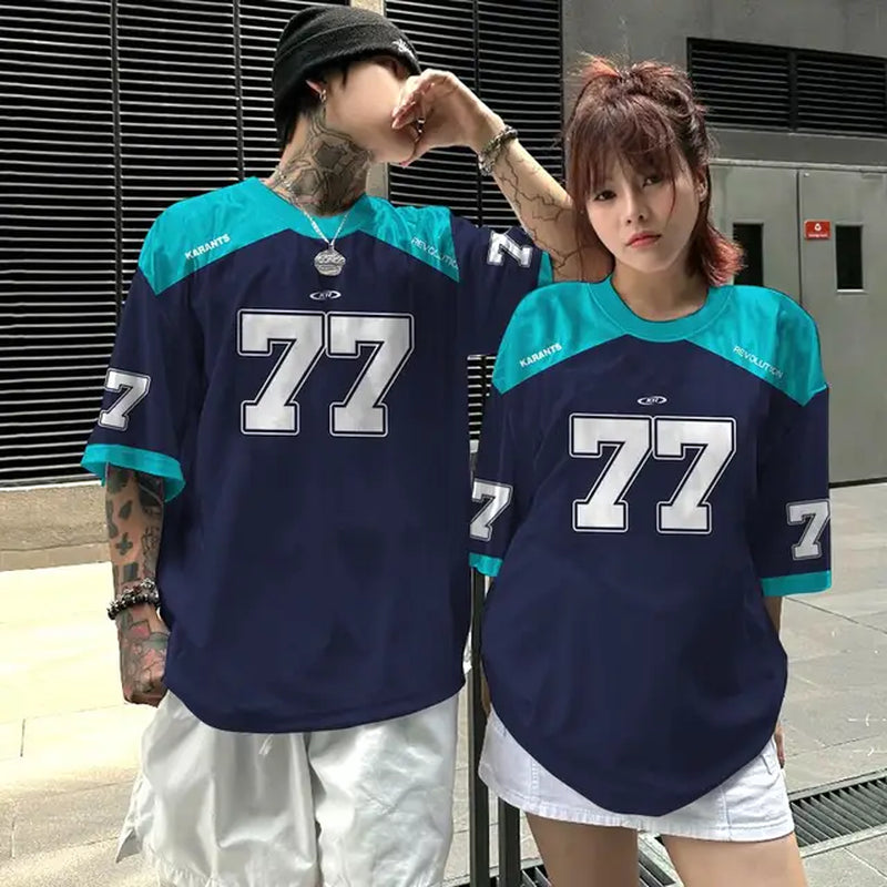 Fashion Men'S T-Shirt 3D Patchwork Color Digital Printed Men'S Jersey Couple Style Neutral Short Sleeved Loose Oversized T-Shirt-Gennys fashion