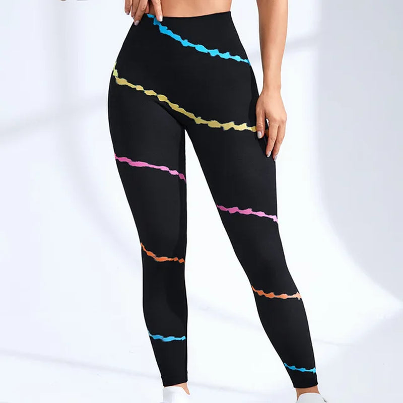 High-Waisted Tie Dye Yoga Leggings