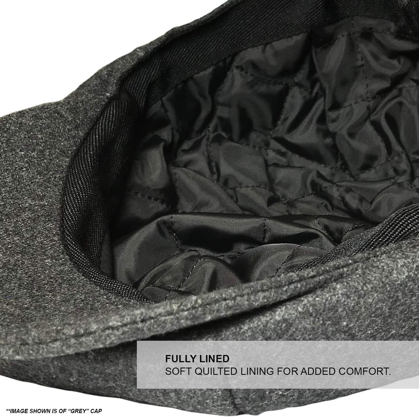 Unisex Mens Ladies Plain 8 Panel Wool Blend Baker Boy Newsboy Flat Cap