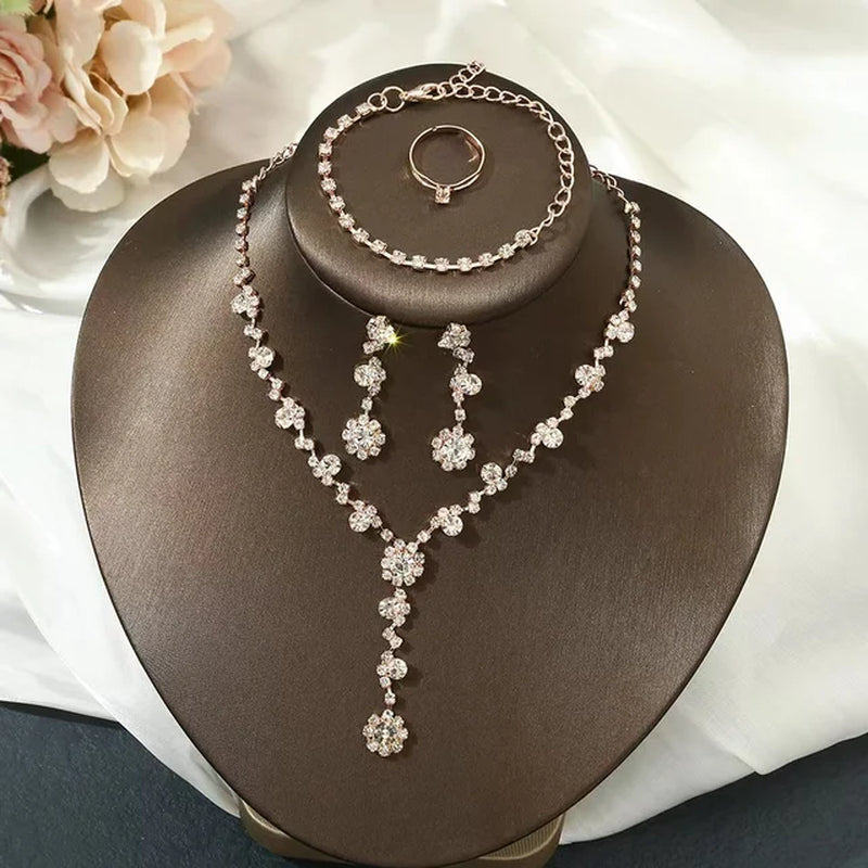 Luxury Bridal Crystal Jewelry Set