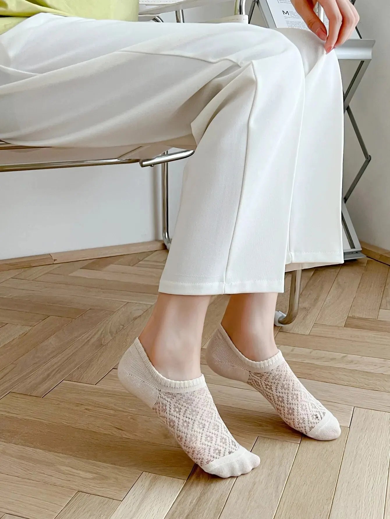 5 Pairs Mesh Ventilation Short Socks, Soft & Lightweight Low Cut Ankle Socks, Women'S Stockings & Hosiery-Gennys fashion
