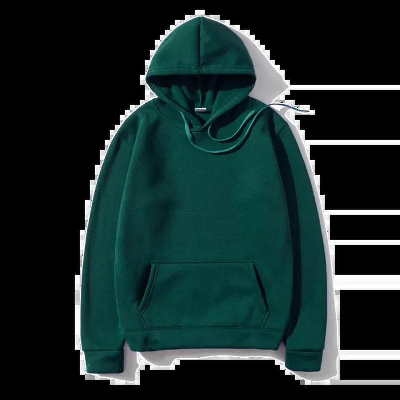 Men'S and Women'S Solid Color Pocket Hoodies Sports Fitness Sweatshirts Fashionable Casual Pullovers Multi Color-Gennys fashion