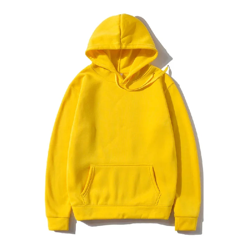 Men'S and Women'S Solid Color Pocket Hoodies Sports Fitness Sweatshirts Fashionable Casual Pullovers Multi Color-Gennys fashion