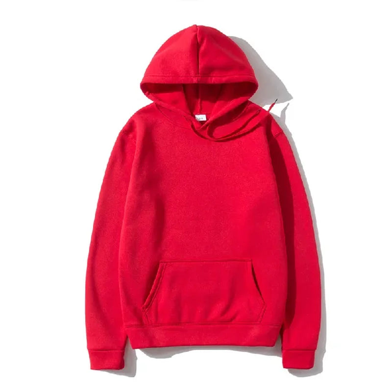 Men'S and Women'S Solid Color Pocket Hoodies Sports Fitness Sweatshirts Fashionable Casual Pullovers Multi Color-Gennys fashion