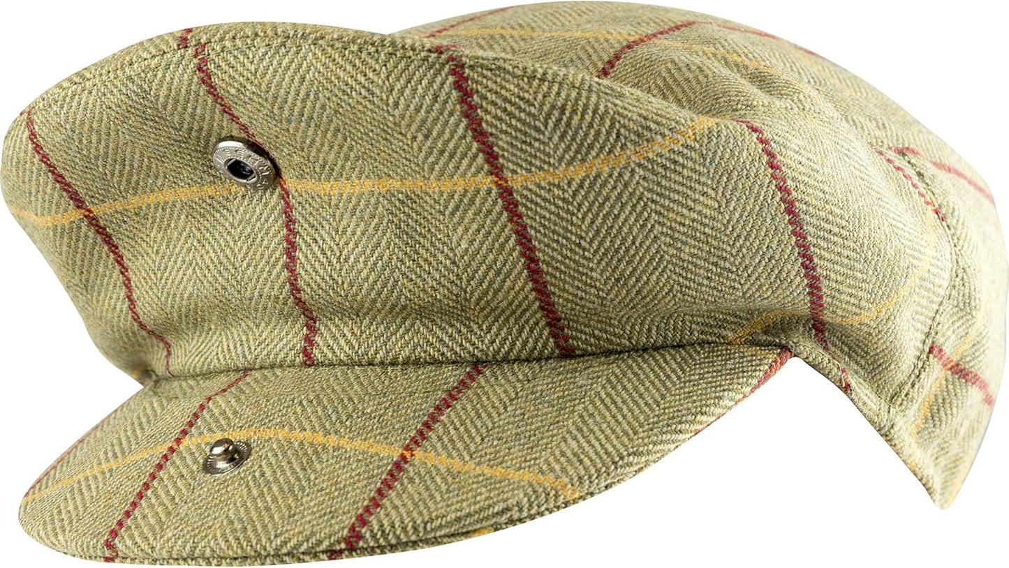 Wool Blend Flat Cap Patch-Gennys fashion