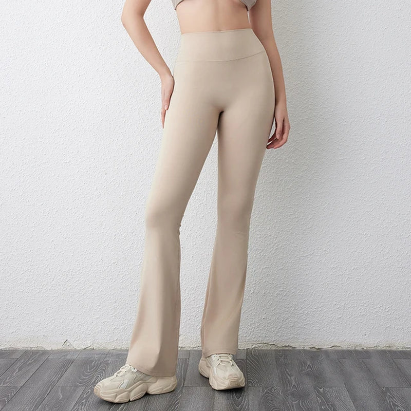 Sports Flared Leggings Wome Bootcut Yoga Pants Flare Leg Gym Fitness Dance Work Tight Pants Casual High Waist Wide Leg-Gennys fashion