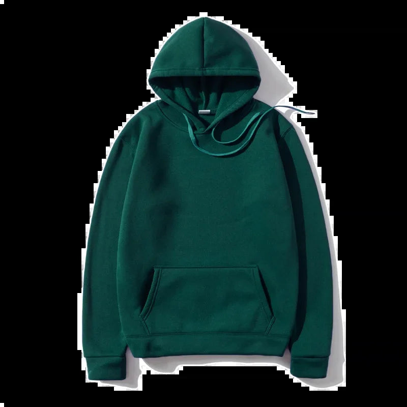Men'S and Women'S Solid Color Pocket Hoodies Sports Fitness Sweatshirts Fashionable Casual Pullovers Multi Color-Gennys fashion