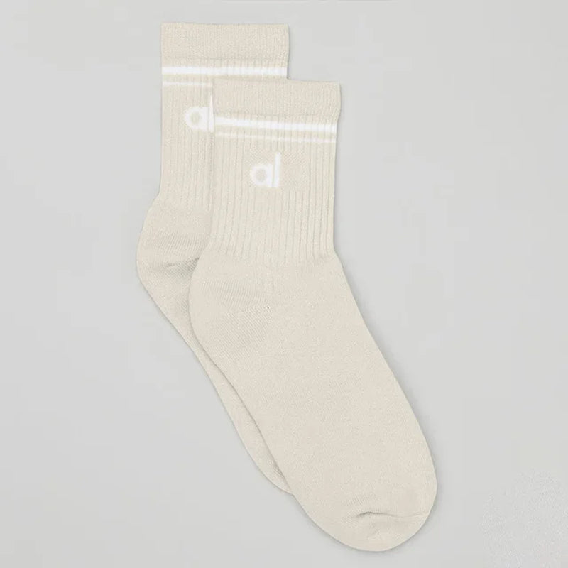 AL Fashion Yoga Sock Retro Cotton Sports Medium Long Socks Pilates Fitness Sports Four Seasons Socks Women'S Yoga Medium Sock-Gennys fashion