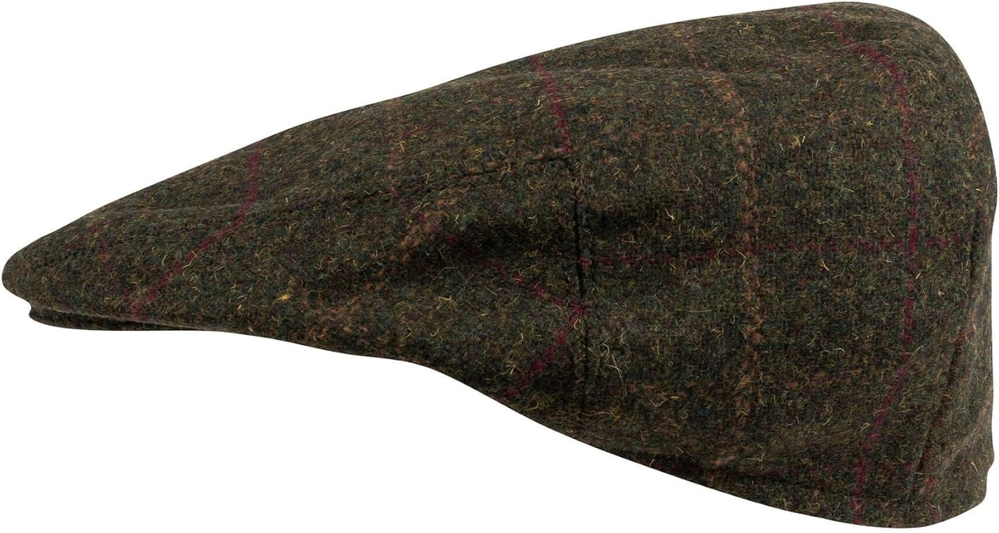 Wool Blend Flat Cap Patch-Gennys fashion