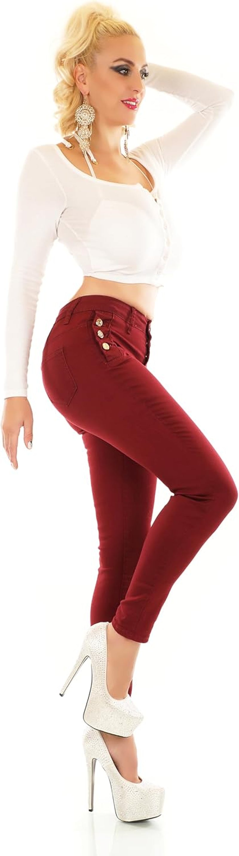 Women'S High Waist Jeans Skinny Slim Stretch Denim Trousers UK Sizes 4-14-Gennys fashion