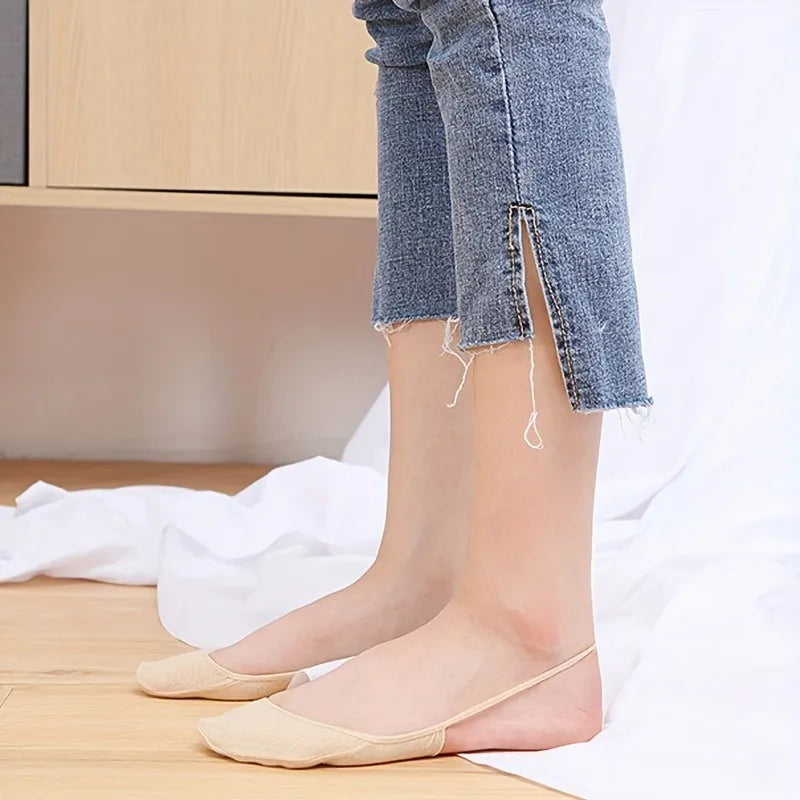 10 Pairs Half Palm Slingback Socks, Breathable Hollow Out Invisible Suspender Socks, Women'S Stockings & Hosiery-Gennys fashion