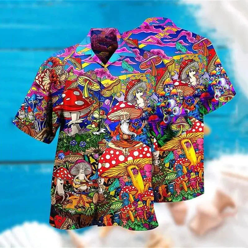 2023 Summer Loose Breathable 3D Print Trendy Cool Fashion Hawaiian Shirts Beach Party Tops Short Sleeves Summer Men'S Shirts 6XL-Gennys fashion