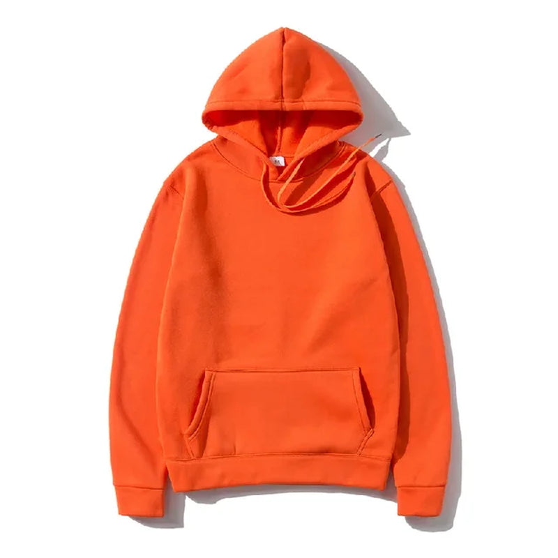 Men'S and Women'S Solid Color Pocket Hoodies Sports Fitness Sweatshirts Fashionable Casual Pullovers Multi Color-Gennys fashion