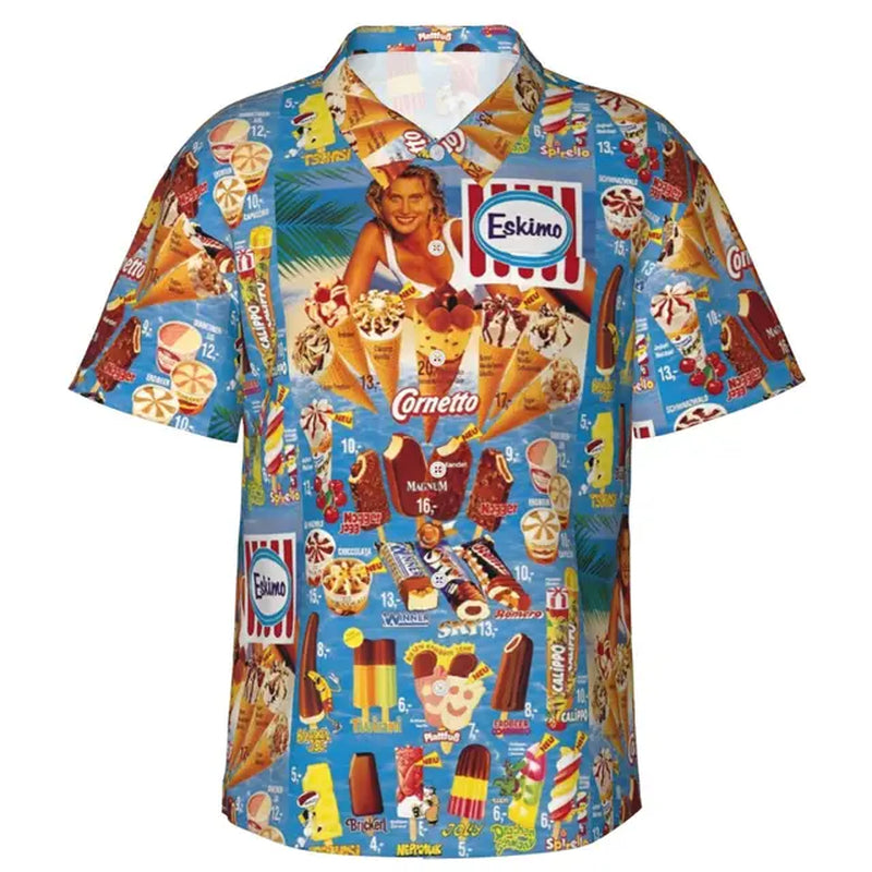 Funny Men Shirt Summer Casual Fashion Short Sleeved Shirt for Men Loose Breathable Hawaiian Shirt Man Casual Men'S Clothing Top-Gennys fashion