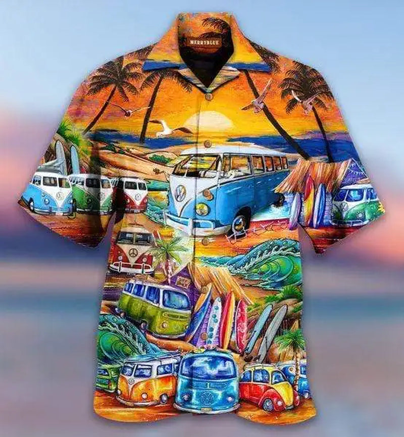 2023 Summer Loose Breathable 3D Print Trendy Cool Fashion Hawaiian Shirts Beach Party Tops Short Sleeves Summer Men'S Shirts 6XL-Gennys fashion