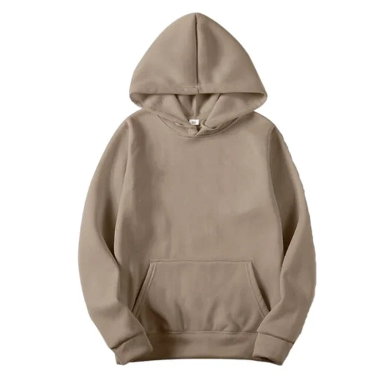 Men'S and Women'S Solid Color Pocket Hoodies Sports Fitness Sweatshirts Fashionable Casual Pullovers Multi Color-Gennys fashion
