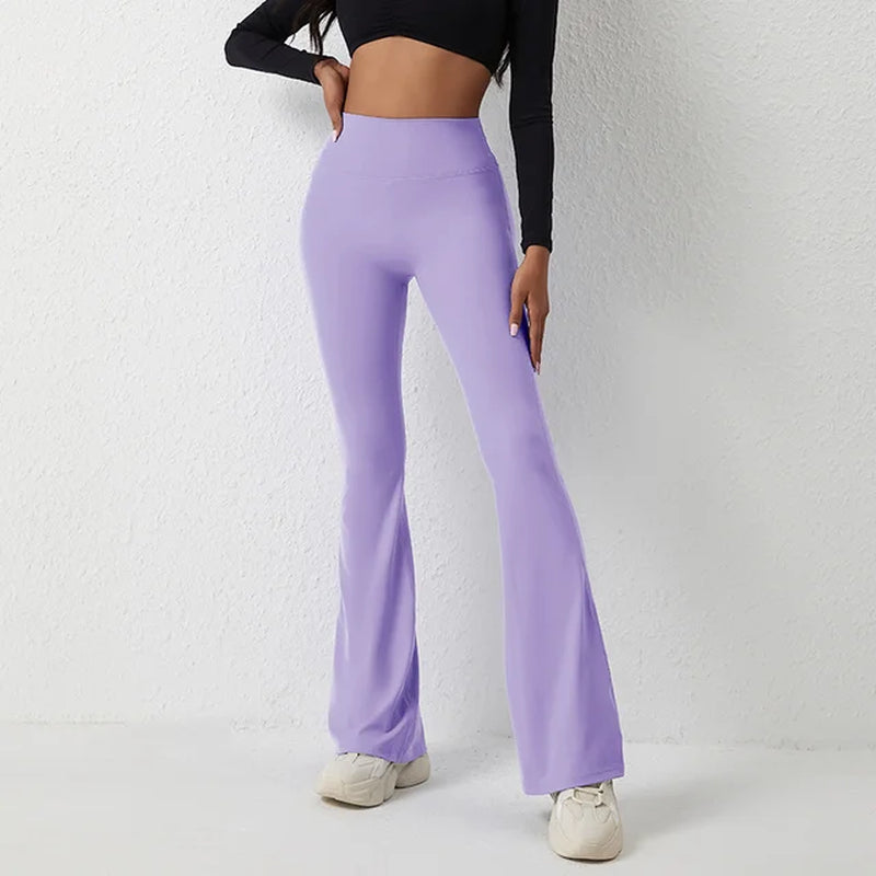 Sports Flared Leggings Wome Bootcut Yoga Pants Flare Leg Gym Fitness Dance Work Tight Pants Casual High Waist Wide Leg-Gennys fashion