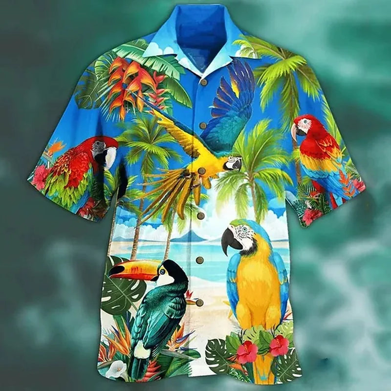 2023 Summer Loose Breathable 3D Print Trendy Cool Fashion Hawaiian Shirts Beach Party Tops Short Sleeves Summer Men'S Shirts 6XL-Gennys fashion