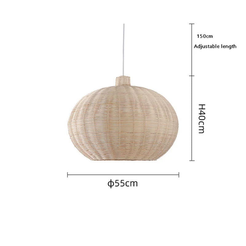 Southeast Asia Rattan Chandelier Cafe Creative Handmade Staircase Lights Vintage Lampshade Restaurant Bar Bird'S Nest Lighting-Gennys fashion