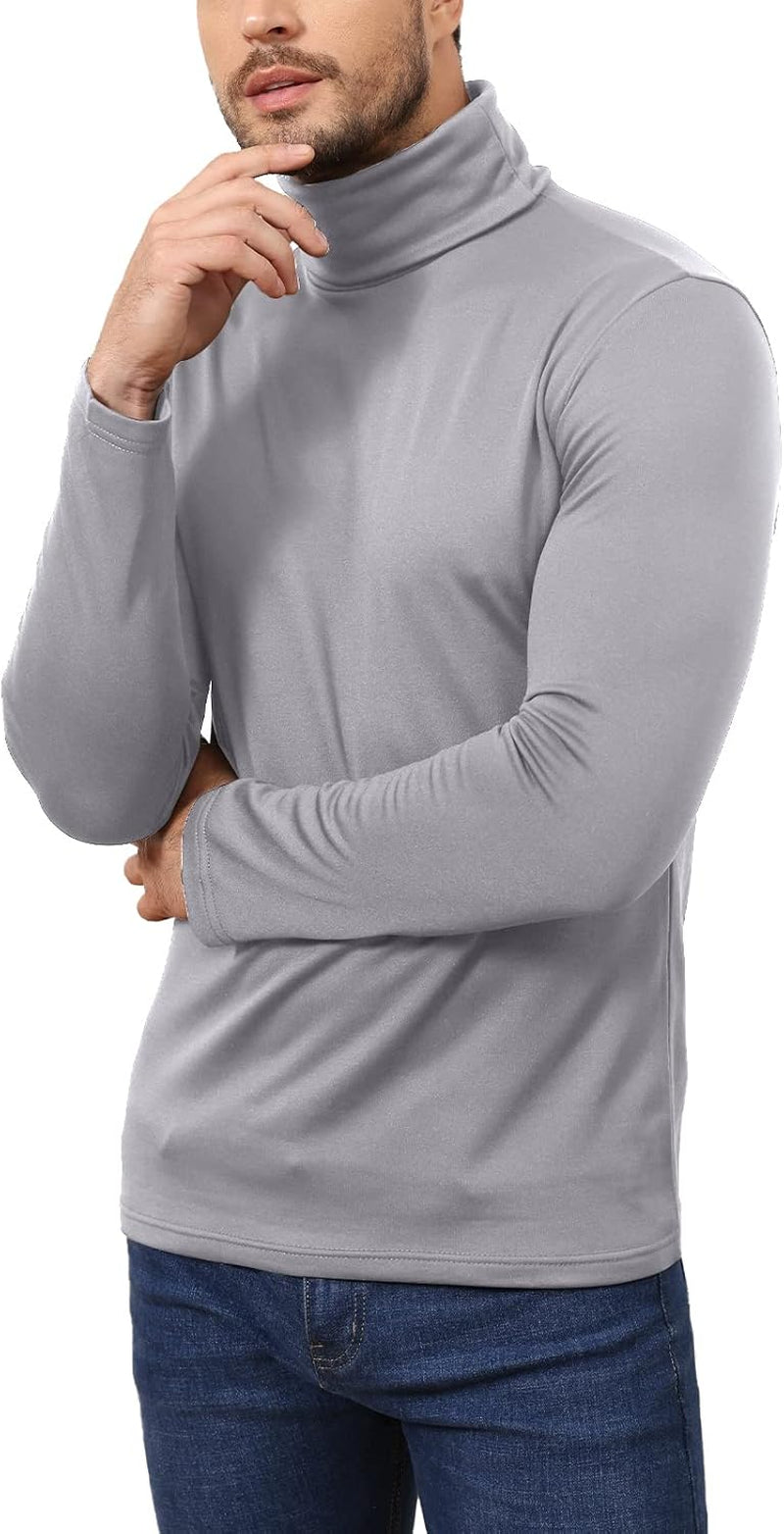 Men Turtleneck Jumper Lapel Pullover Solid Color Tops Knitwear Sweaters Cotton Wool Blend-Gennys fashion