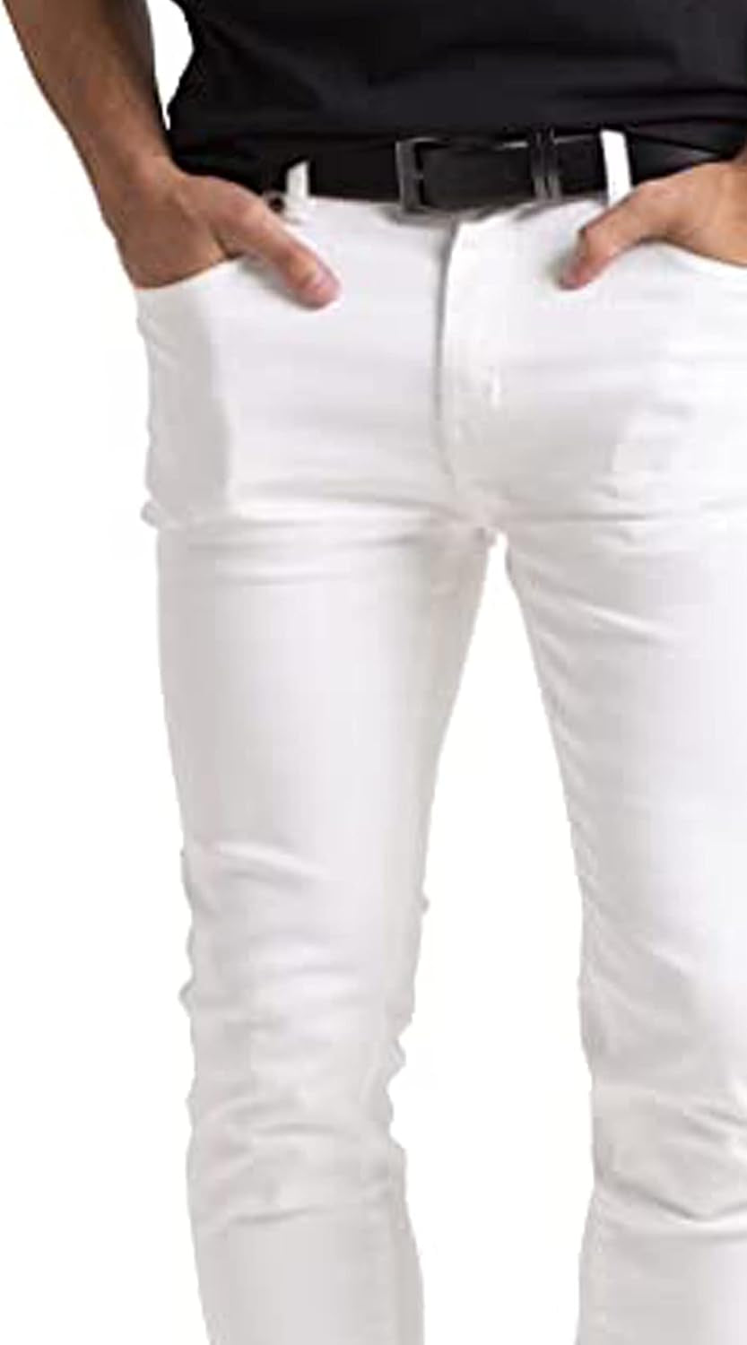 Mens Flex Jeans Stretch Skinny Relaxed Slim Fit Casual All Waists Denim Pant-Gennys fashion