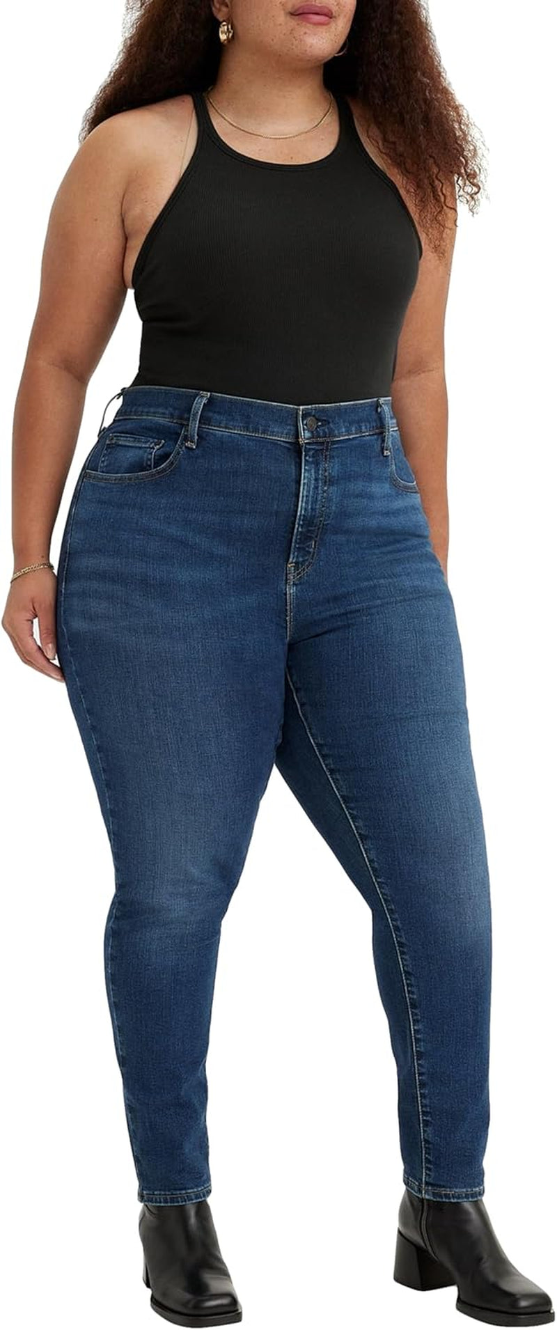 Women'S plus Size 721 High Rise Skinny Jeans-Gennys fashion