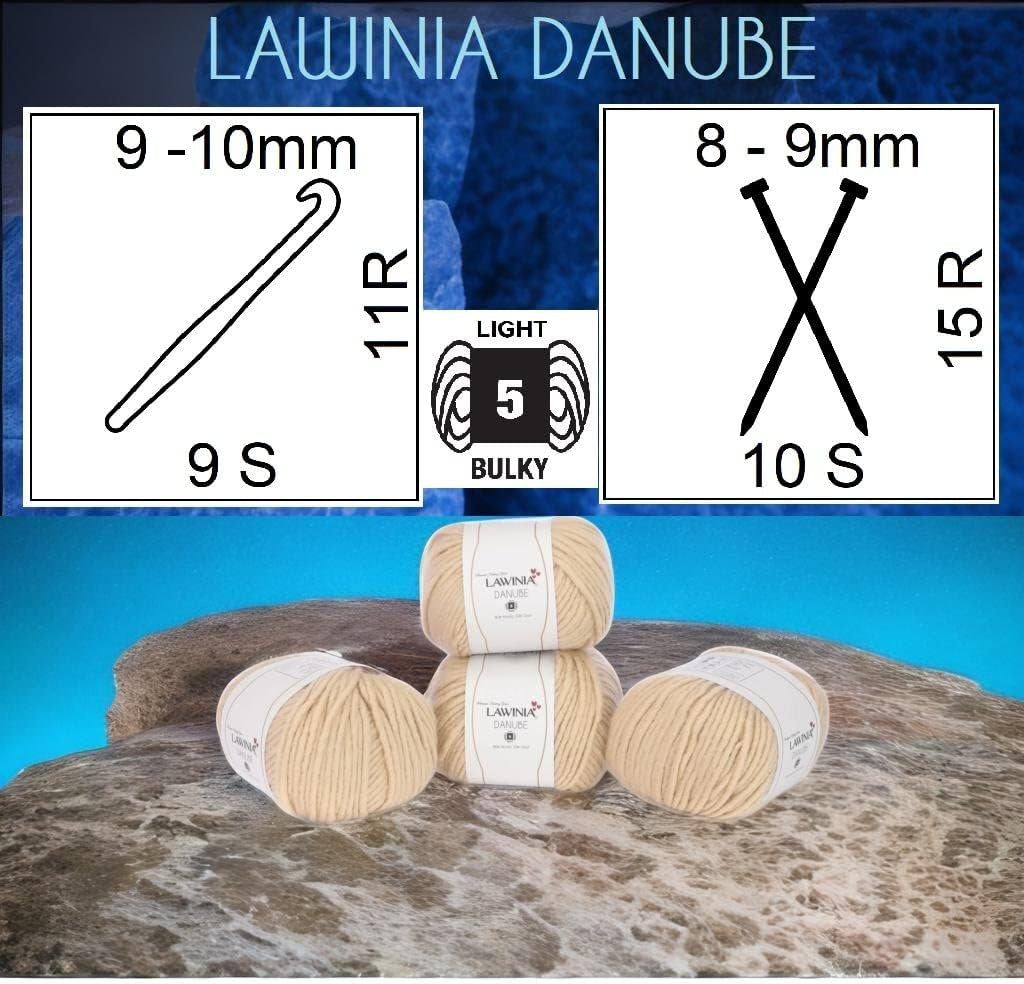 - Danube Super Chunky Wool Yarn,%20 Wool, 80% Acrylic Pack of 4 Each 100G - 100M Ideal for Beginners, Soft Chunky Yarn for Knitting and Crocheting Crafts, Sweater, Blanket, Tassel, Scarf, Hat