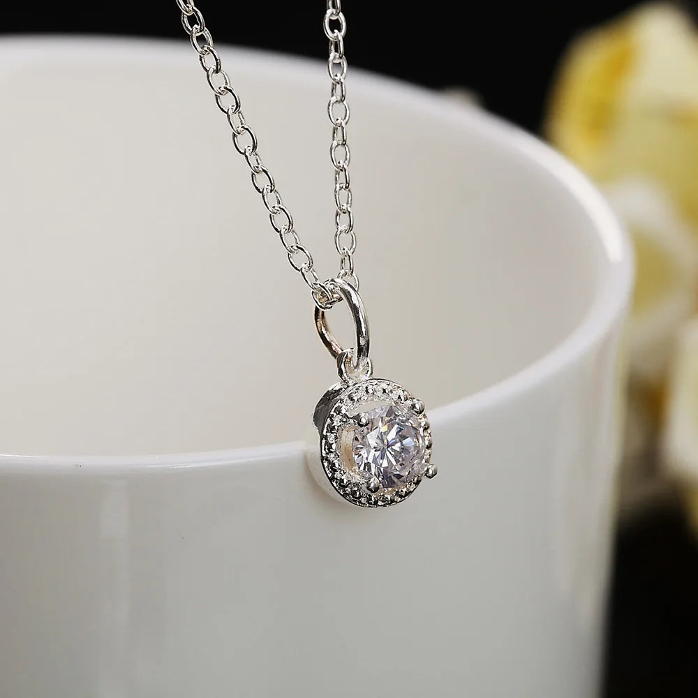 925 Sterling Silver Crystal Jewelry Set-Gennys fashion