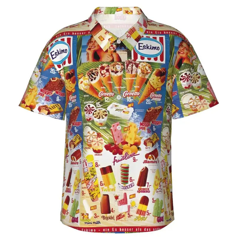 Funny Men Shirt Summer Casual Fashion Short Sleeved Shirt for Men Loose Breathable Hawaiian Shirt Man Casual Men'S Clothing Top-Gennys fashion