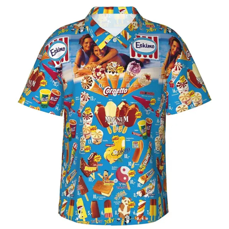 Funny Men Shirt Summer Casual Fashion Short Sleeved Shirt for Men Loose Breathable Hawaiian Shirt Man Casual Men'S Clothing Top-Gennys fashion