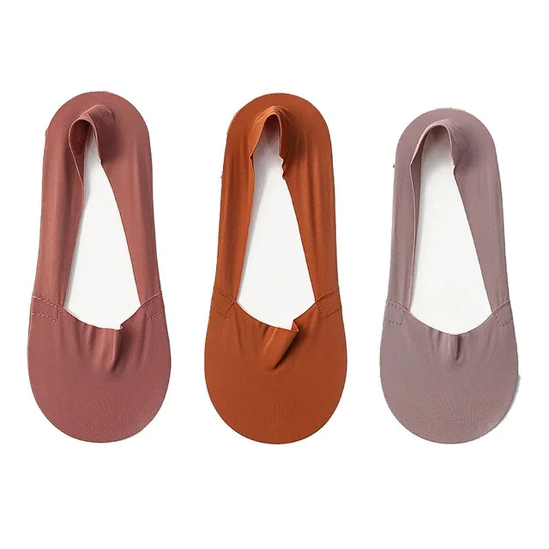 3 Pairs Women Socks High Quality Matching Casual Socks Summer Thin Cotton Bottom Non-Slip Invisible Low Short Socks Breathable-Gennys fashion