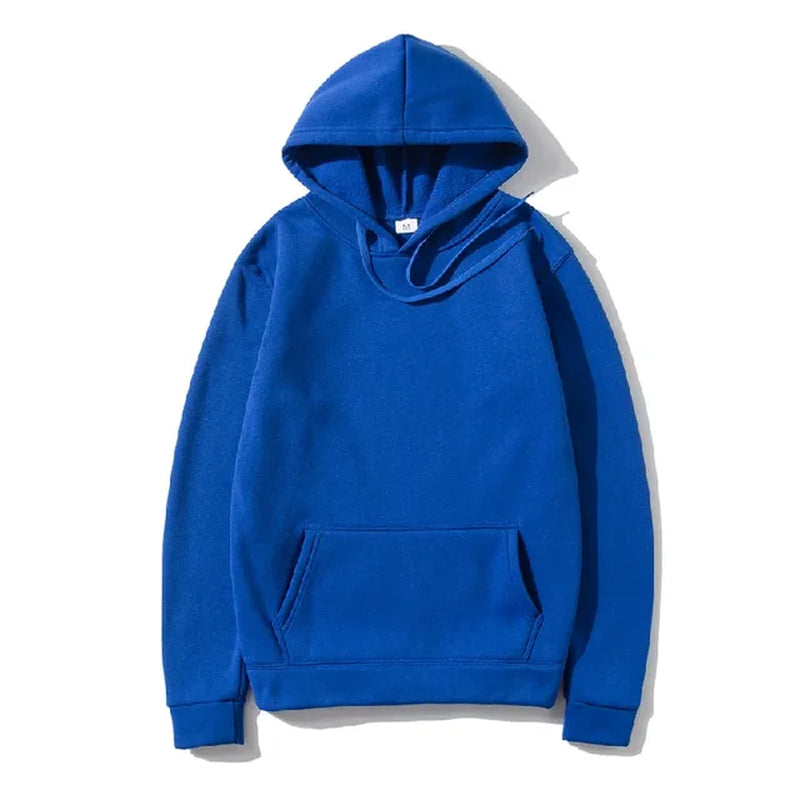 Men'S and Women'S Solid Color Pocket Hoodies Sports Fitness Sweatshirts Fashionable Casual Pullovers Multi Color-Gennys fashion