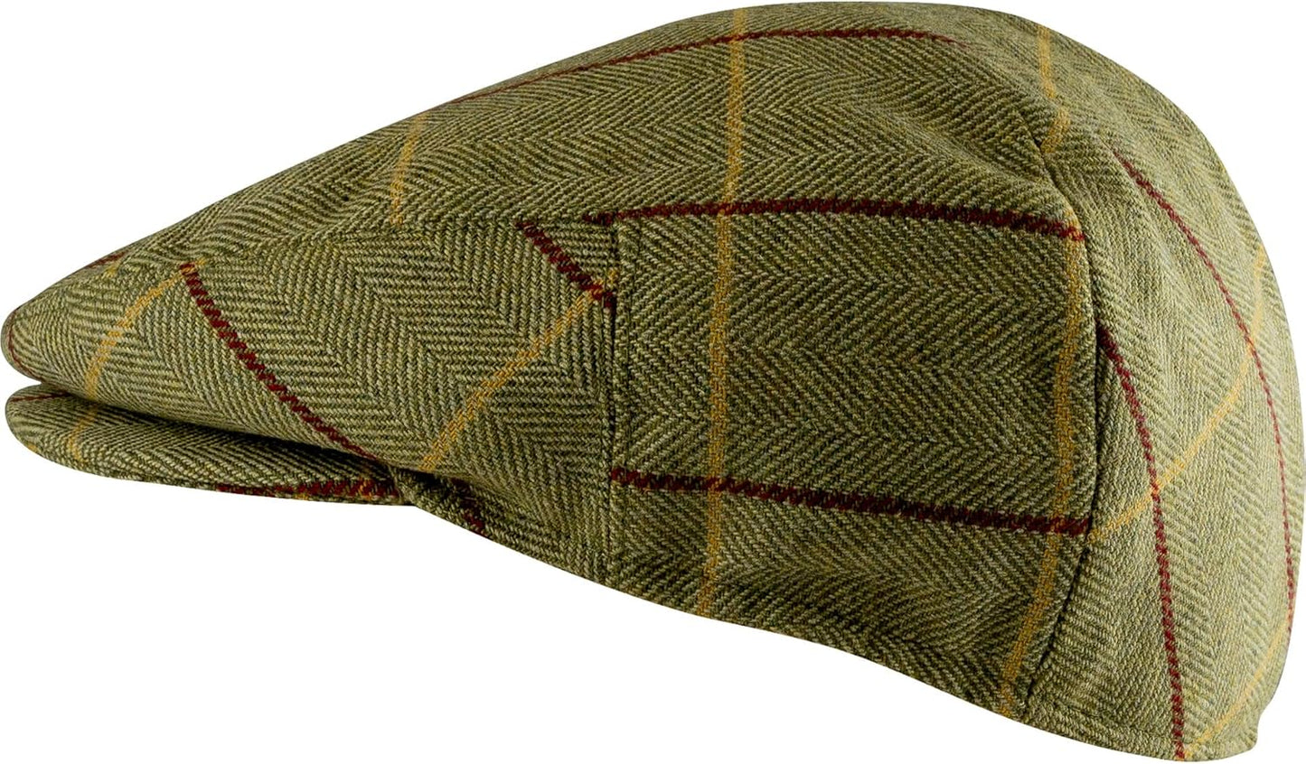 Wool Blend Flat Cap Patch-Gennys fashion