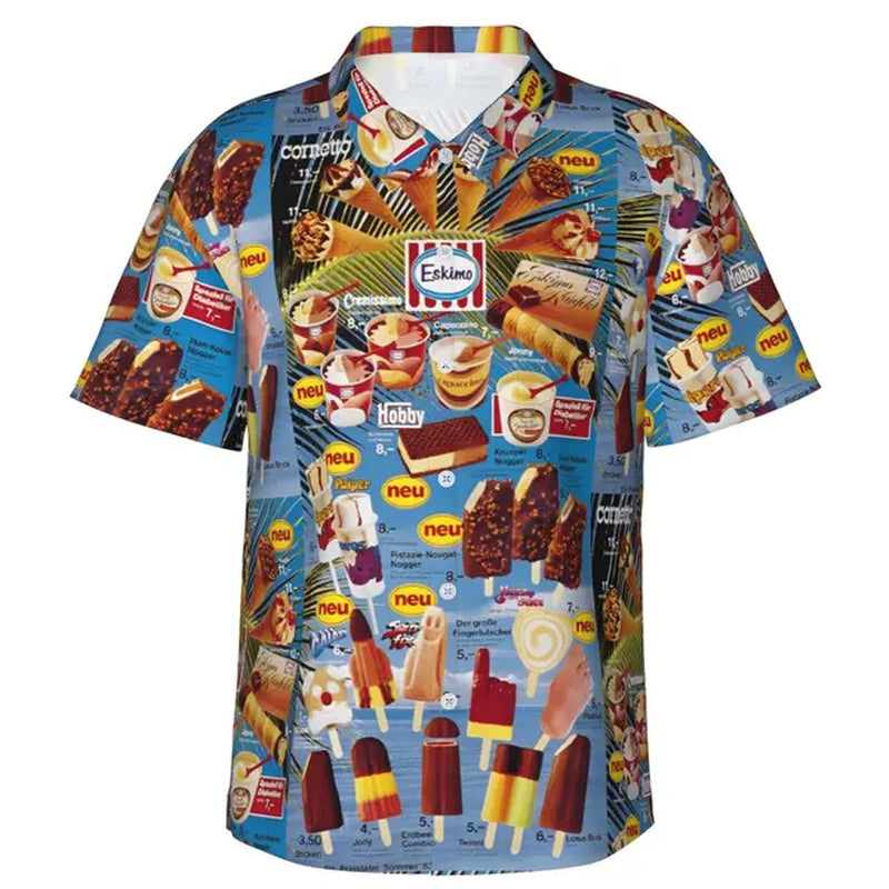 Funny Men Shirt Summer Casual Fashion Short Sleeved Shirt for Men Loose Breathable Hawaiian Shirt Man Casual Men'S Clothing Top-Gennys fashion