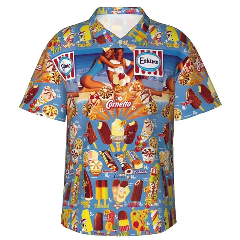 Funny Men Shirt Summer Casual Fashion Short Sleeved Shirt for Men Loose Breathable Hawaiian Shirt Man Casual Men'S Clothing Top-Gennys fashion