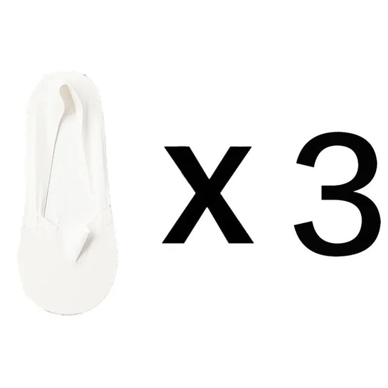 3 Pairs Women Socks High Quality Matching Casual Socks Summer Thin Cotton Bottom Non-Slip Invisible Low Short Socks Breathable-Gennys fashion
