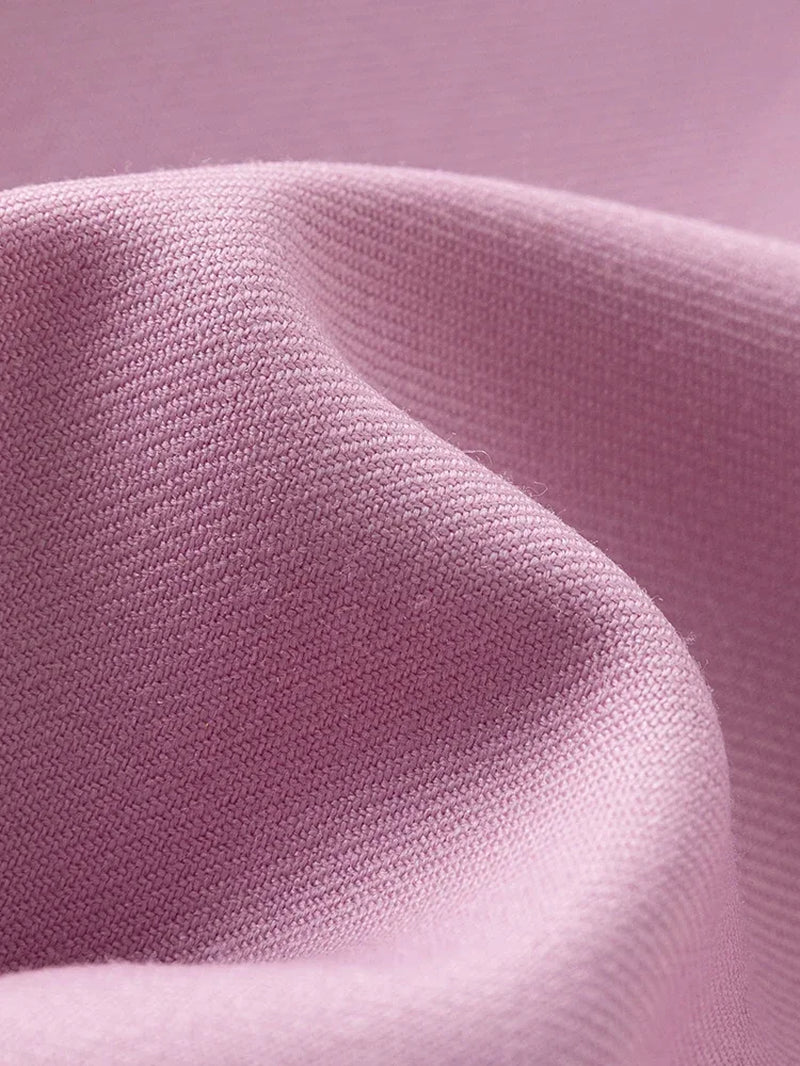 50.2% Wool Pink Temperament Straight Women Winter Blouses Ruffle Edge Design Front Shoulder Shirts Contrasting Cuff Tops-Gennys fashion